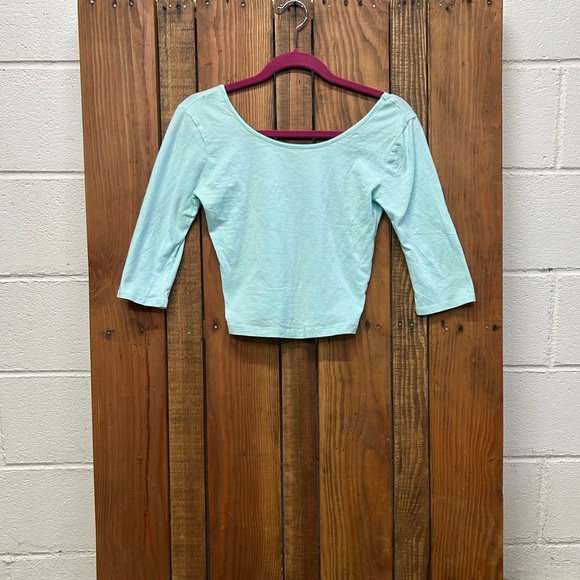 Charlotte Russe Tops - Charlotte Russe size small blue crop top